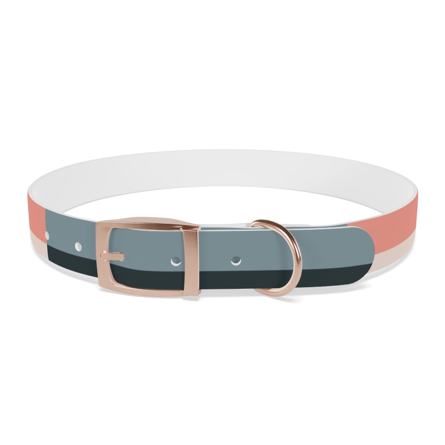 Gray, Black & Coral Waterproof Dog Collar | Durable TPU Odor-Resistant – Collarz
