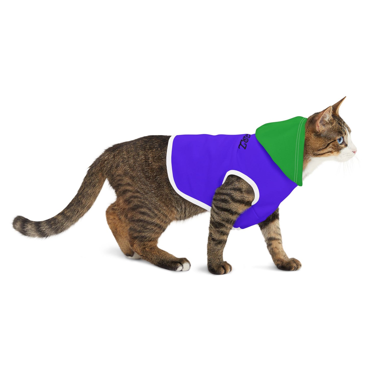 Dog Hoodie - Purple and Green Festive Pet Hoodie for Fall and Holiday Season
