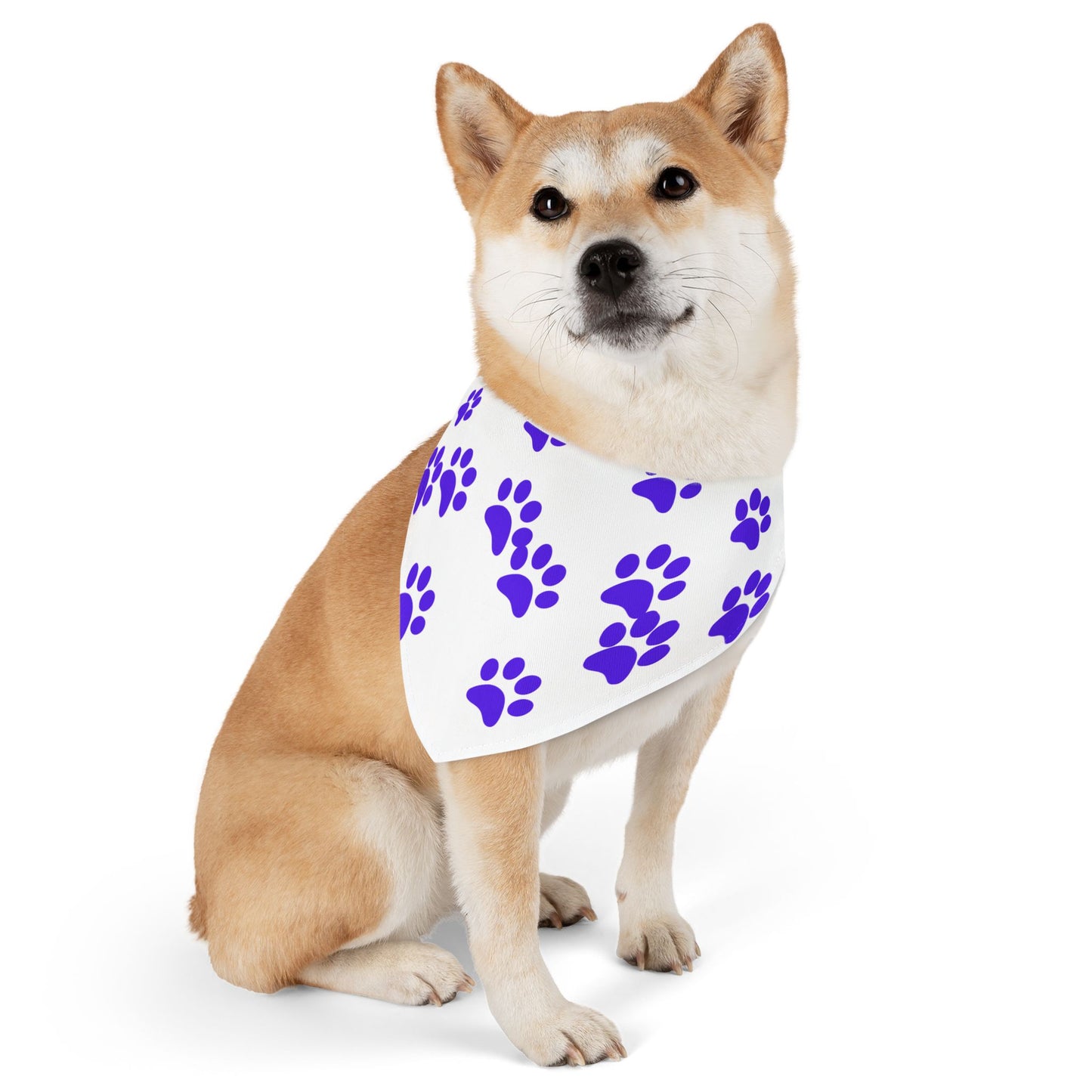 Pet Bandana Collar - Purple Paw Design