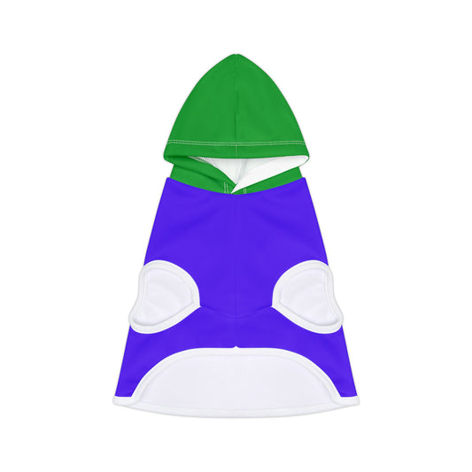 Dog Hoodie - Purple and Green Festive Pet Hoodie for Fall and Holiday Season